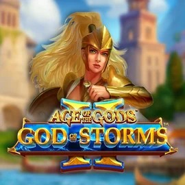 Age Of The Gods: God Of Storms 2 slot logo by Playtech at PiperSpin Casino