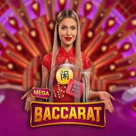 Mega Baccarat slot logo by Pragmatic Play at PiperSpin Casino