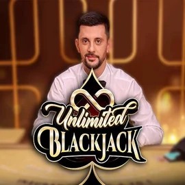 Unlimited Blackjack slot visual from Ezugi available on piperspins.it
